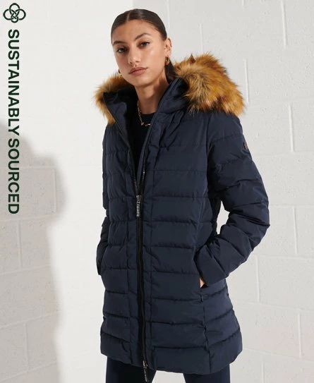 SUPERDRY Arctic Tall Puffer Coat High Risk Red 10 SUPERDRY Arctic Tall Puffer Coat High Risk Red - Image 10