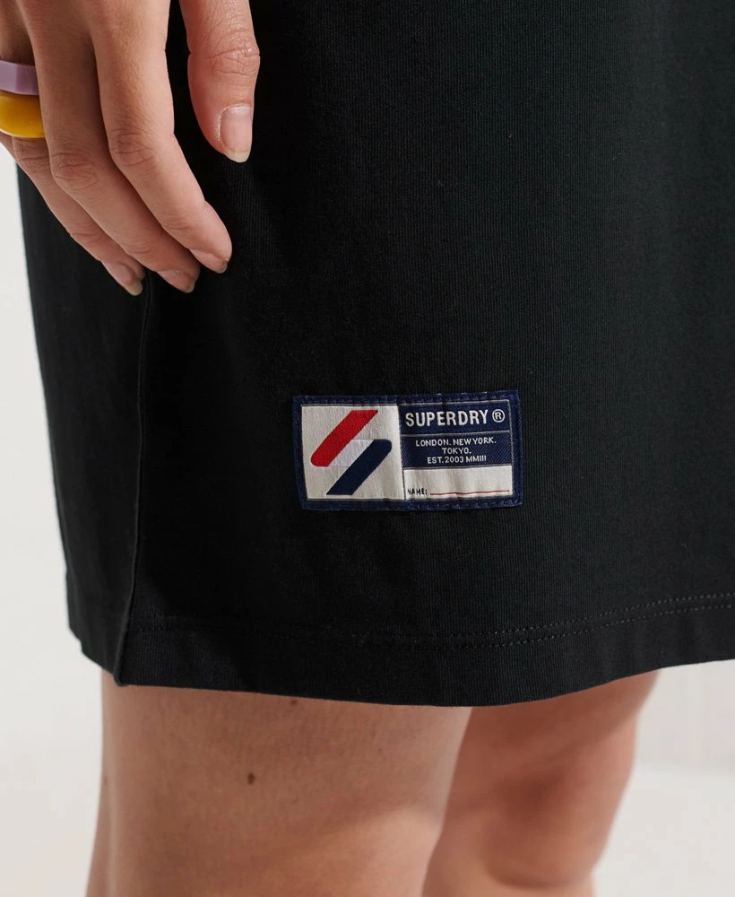 SUPERDRY Organic Cotton Code Essential T-Shirt Dress Ice Marl 4 SUPERDRY Organic Cotton Code Essential T-Shirt Dress Ice Marl - Image 4