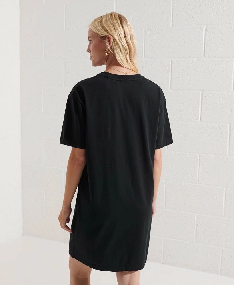 SUPERDRY Organic Cotton Code Essential T-Shirt Dress Ice Marl 2 SUPERDRY Organic Cotton Code Essential T-Shirt Dress Ice Marl - Image 2