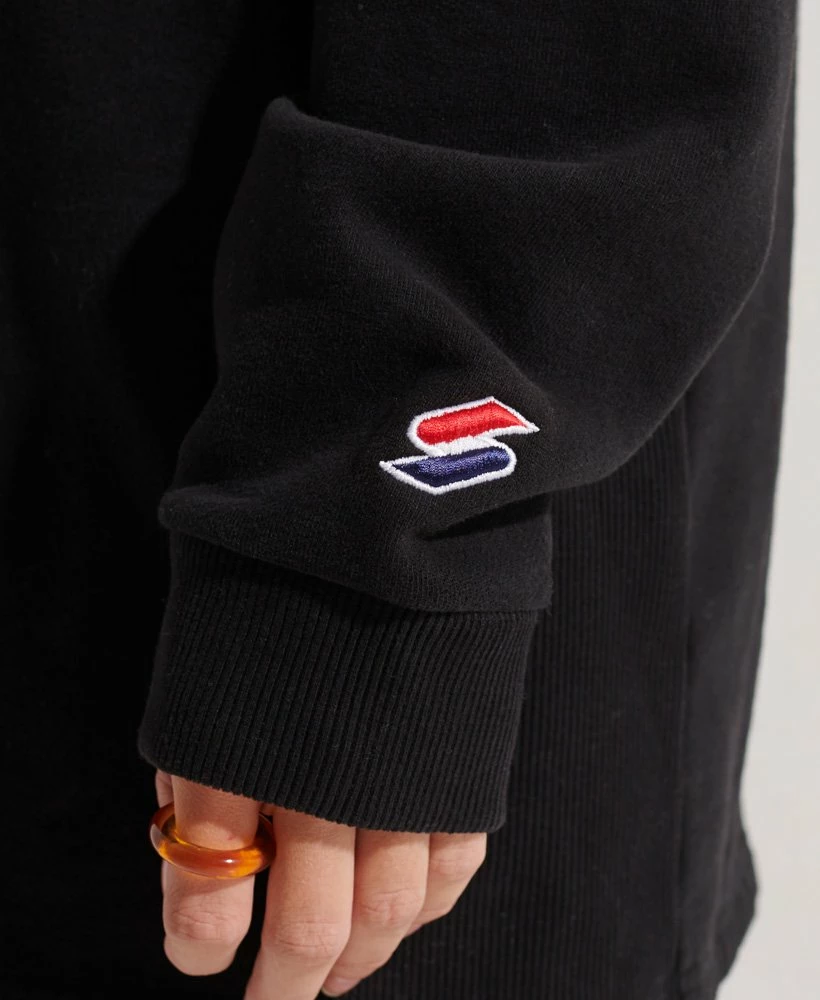 SUPERDRY City College Crew Sweatshirt Dress Mazarine Blue 4 SUPERDRY City College Crew Sweatshirt Dress Mazarine Blue - Image 4