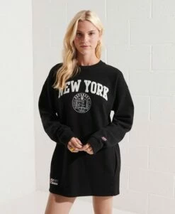 SUPERDRY City College Crew Sweatshirt Dress Mazarine Blue 14 SUPERDRY City College Crew Sweatshirt Dress Mazarine Blue -Sportswear Sales 2022 upload9223368955665981450 1