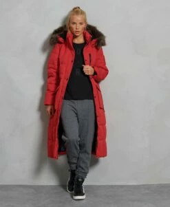 Sportswear Sales 2022 6 SUPERDRY Longline Faux Fur Everest Coat Black