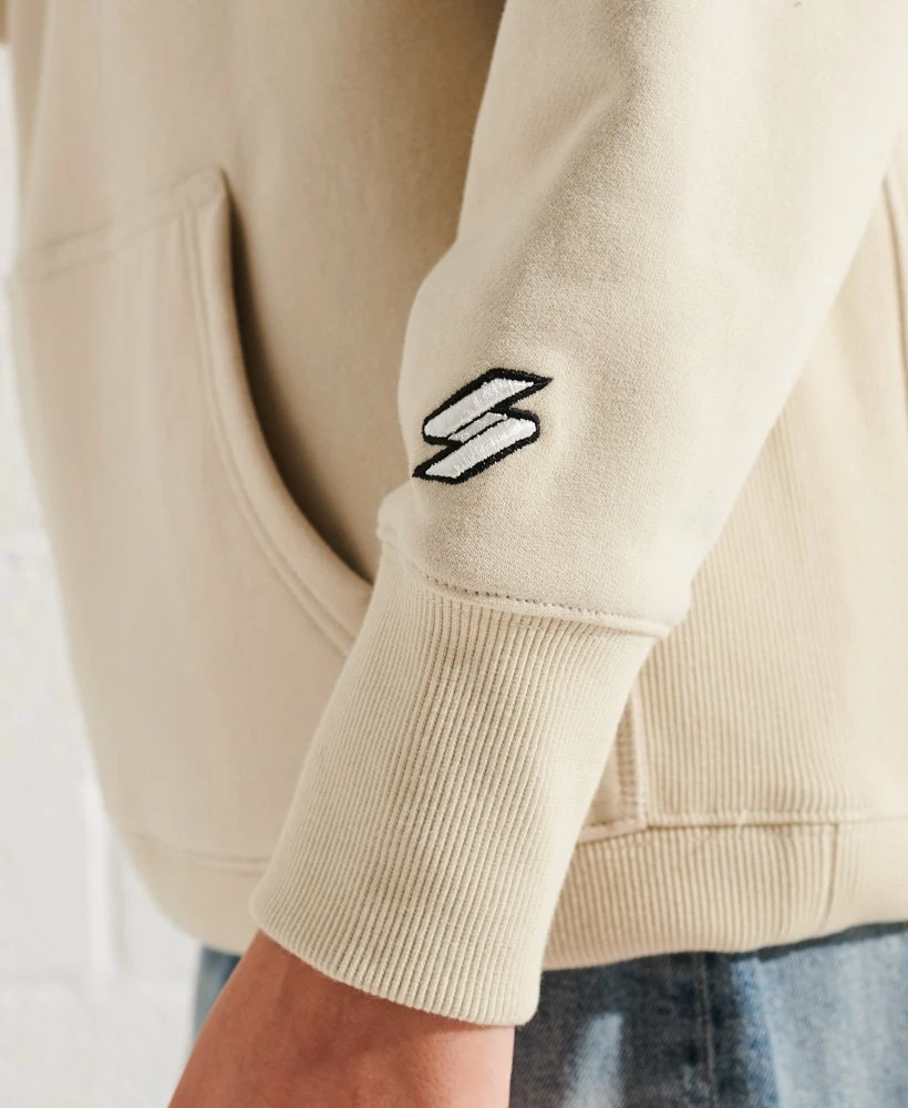 SUPERDRY Micro Logo Oversized Hoodie Black 6 SUPERDRY Micro Logo Oversized Hoodie Black - Image 6