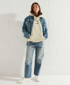 SUPERDRY Micro Logo Oversized Hoodie Black