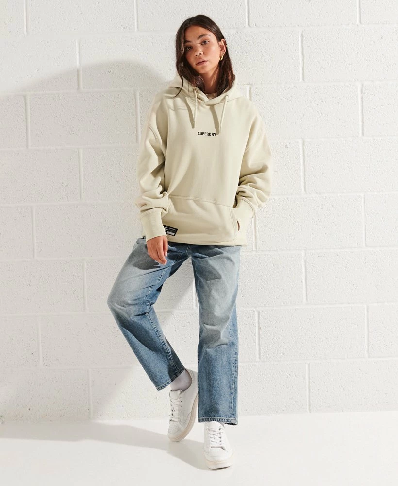 SUPERDRY Micro Logo Oversized Hoodie Black 4 SUPERDRY Micro Logo Oversized Hoodie Black - Image 4