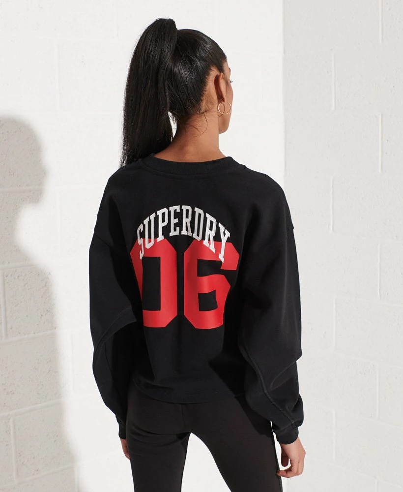 SUPERDRY Varsity Arch Batwing Crew Sweatshirt Optic 2 SUPERDRY Varsity Arch Batwing Crew Sweatshirt Optic - Image 2