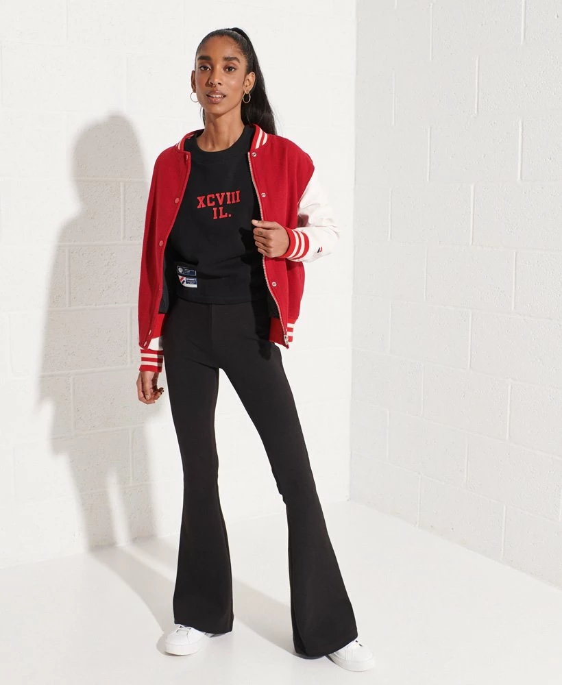 SUPERDRY Varsity Arch Batwing Crew Sweatshirt Optic 1 SUPERDRY Varsity Arch Batwing Crew Sweatshirt Optic