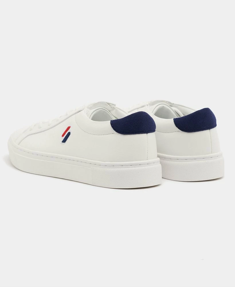 SUPERDRY Vegan Court Tennis Trainers White/supermarine Navy 1 SUPERDRY Vegan Court Tennis Trainers White/supermarine Navy