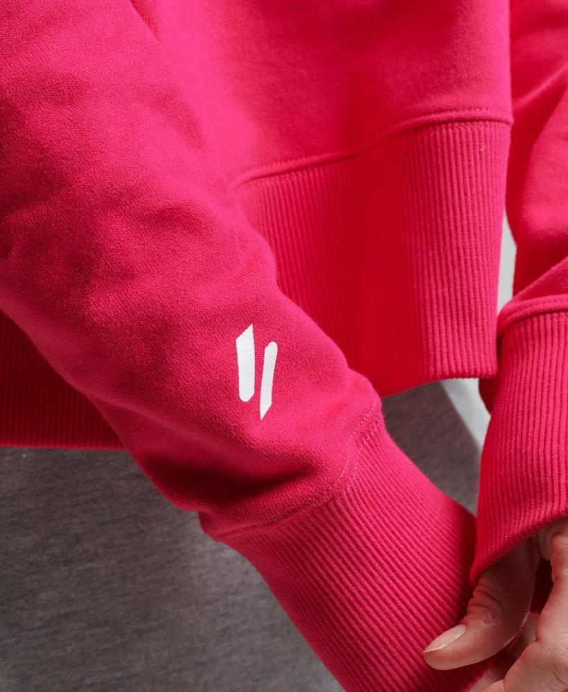 SUPERDRY Code Core Sport Crop Box Hoodie Fuchsia 4 SUPERDRY Code Core Sport Crop Box Hoodie Fuchsia - Image 4