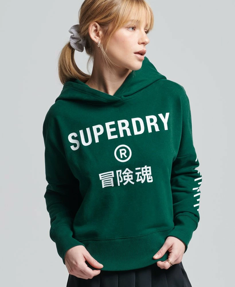 SUPERDRY Code Core Sport Crop Box Hoodie Black 1 SUPERDRY Code Core Sport Crop Box Hoodie Black