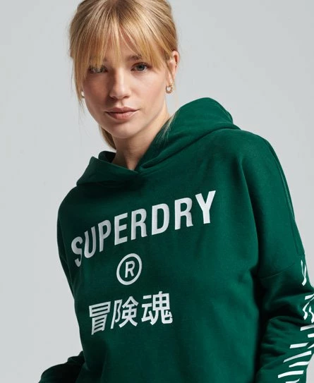 SUPERDRY Code Core Sport Crop Box Hoodie Black 10 SUPERDRY Code Core Sport Crop Box Hoodie Black - Image 10