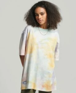 SUPERDRY Pastel Tie Dye T-Shirt Optic Tie Dye