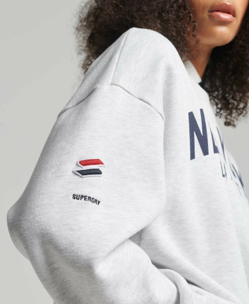 SUPERDRY Limited Edition City College Sweatshirt Ice Marl 2 SUPERDRY Limited Edition City College Sweatshirt Ice Marl - Image 2