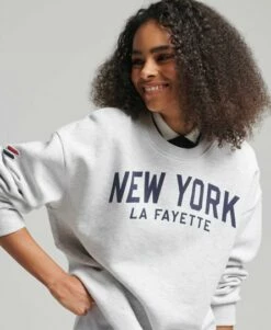 SUPERDRY Limited Edition City College Sweatshirt Enamel Green -Sportswear Sales 2022 upload9223368955666009906 4