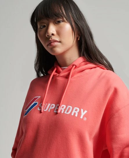 SUPERDRY Code Applique Oversized Hoodie Oatmeal 5 SUPERDRY Code Applique Oversized Hoodie Oatmeal - Image 5