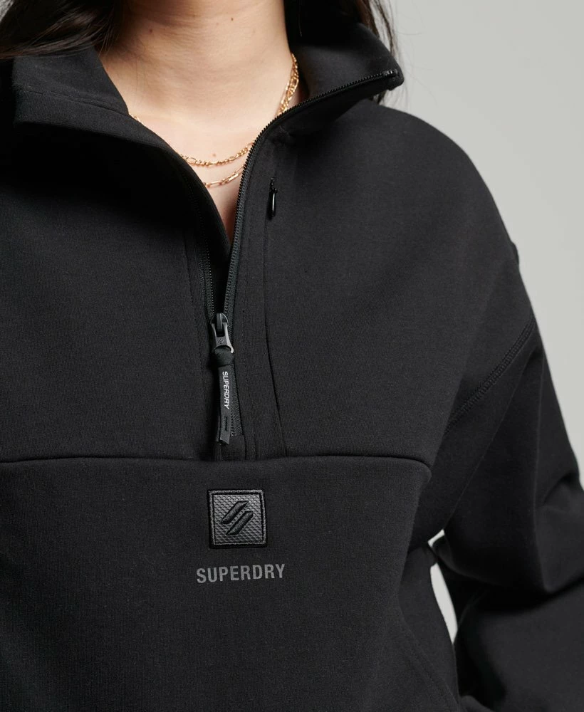 SUPERDRY Tech Batwing Half Zip Sweatshirt Black 2 SUPERDRY Tech Batwing Half Zip Sweatshirt Black - Image 2
