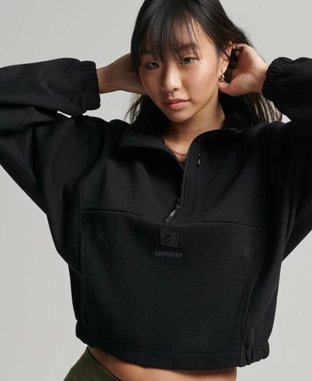 SUPERDRY Tech Batwing Half Zip Sweatshirt Mid Lilac 5 SUPERDRY Tech Batwing Half Zip Sweatshirt Mid Lilac - Image 5