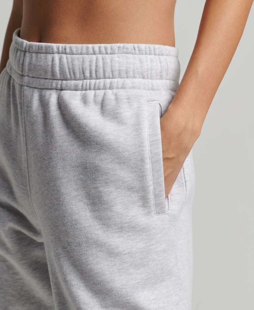 SUPERDRY Applique Logo Joggers Cadet Grey Marl 2 SUPERDRY Applique Logo Joggers Cadet Grey Marl - Image 2