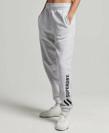 SUPERDRY Applique Logo Joggers Cadet Grey Marl 5 SUPERDRY Applique Logo Joggers Cadet Grey Marl - Image 5