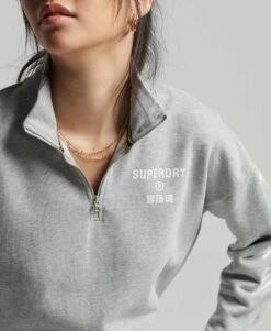 SUPERDRY Code Core Sport Half Zip Top Soft Pink
