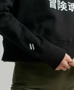 SUPERDRY Code Core Sport Crop Box Hoodie Tropical Green -Sportswear Sales 2022 upload9223368955666011670