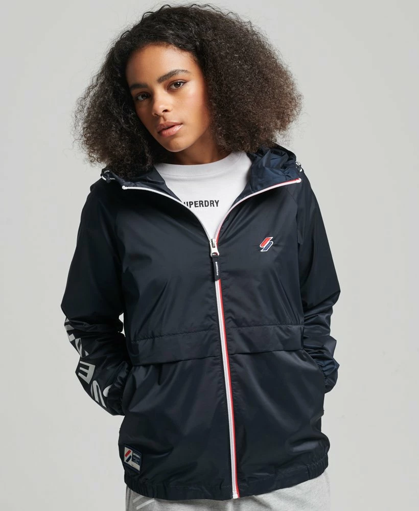 SUPERDRY Essential Hooded Lightweight Jacket Hyper Fire Coral 2 SUPERDRY Essential Hooded Lightweight Jacket Hyper Fire Coral - Image 2