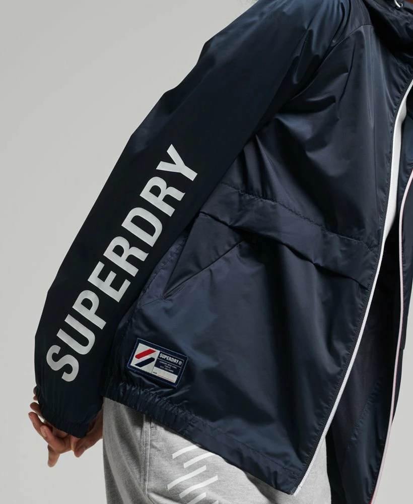 SUPERDRY Essential Hooded Lightweight Jacket Hyper Fire Coral 4 SUPERDRY Essential Hooded Lightweight Jacket Hyper Fire Coral - Image 4