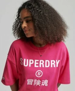SUPERDRY Core Logo Sport T-Shirt Hyper Fire Coral -Sportswear Sales 2022 upload9223368955666011955 5