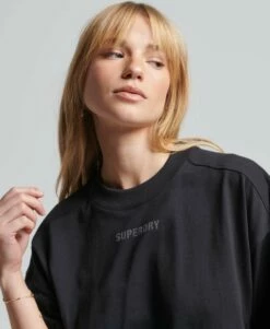 SUPERDRY Code Tech Oversized Boxy T-Shirt Dark Moss