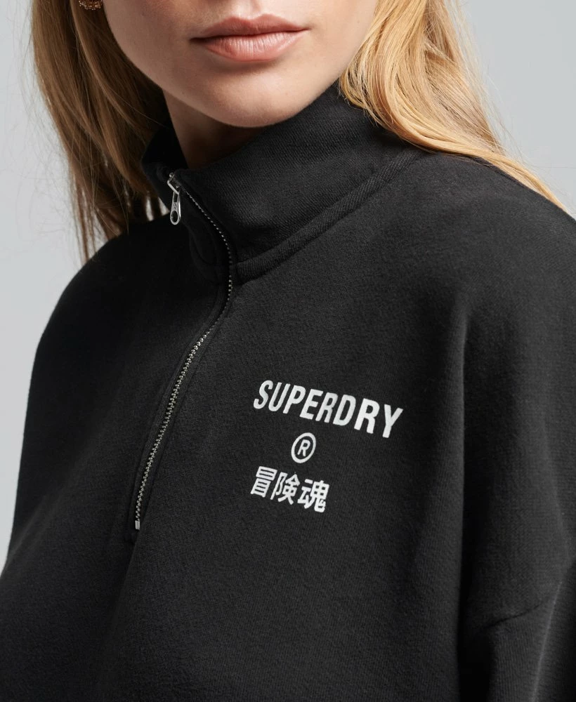 SUPERDRY Code Core Sport Half Zip Top Hyper Fire Coral 2 SUPERDRY Code Core Sport Half Zip Top Hyper Fire Coral - Image 2