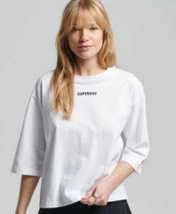 SUPERDRY Code Micro Logo T-Shirt Optic
