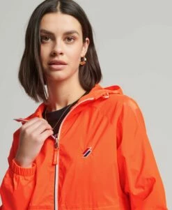 SUPERDRY Essential Hooded Lightweight Jacket Deep Navy Logo