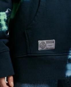 SUPERDRY Code Tie Dye 2.0 Hoodie Navy/lime/purple -Sportswear Sales 2022 upload9223368955666016960