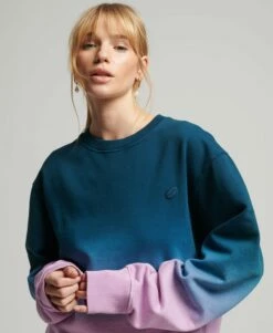 Sportswear Sales 2022 10 SUPERDRY Dip Dye 2.0 Sweatshirt Forest/quince Yellow
