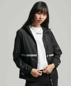SUPERDRY Code Essential Tape Lightweight Jacket Black/white