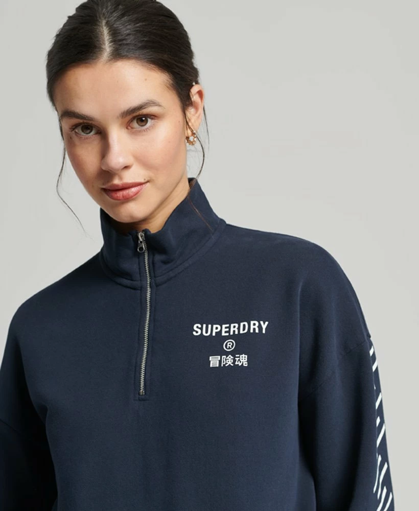 SUPERDRY Code Core Sport Half Zip Top Nautical Yellow 1 SUPERDRY Code Core Sport Half Zip Top Nautical Yellow