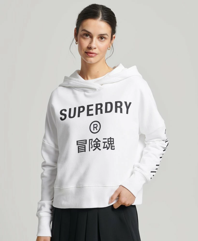 SUPERDRY Sport Crop Box Hoodie Pale Yellow 1 SUPERDRY Sport Crop Box Hoodie Pale Yellow