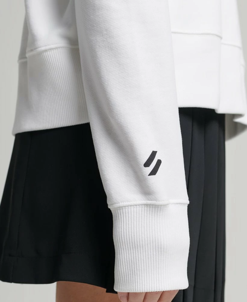 SUPERDRY Sport Crop Box Hoodie Pale Yellow 4 SUPERDRY Sport Crop Box Hoodie Pale Yellow - Image 4