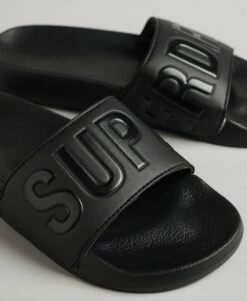SUPERDRY Code Core Pool Sliders Optic/black