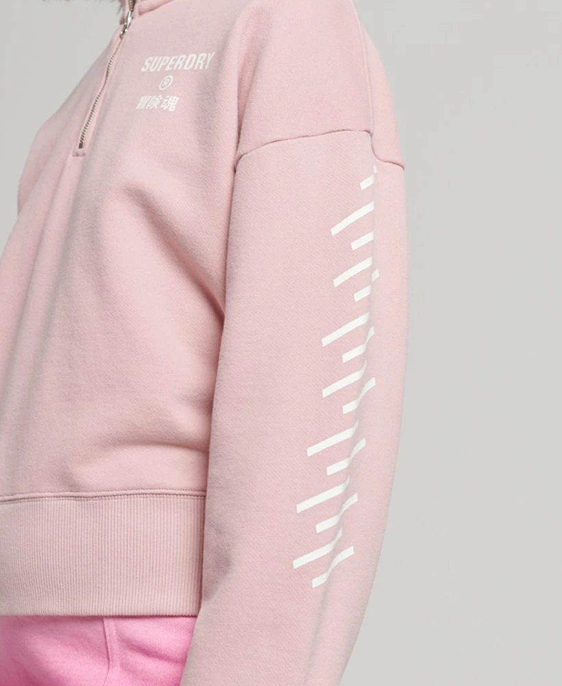 SUPERDRY Code Core Sport Half Zip Top Deep Navy 3 SUPERDRY Code Core Sport Half Zip Top Deep Navy - Image 3