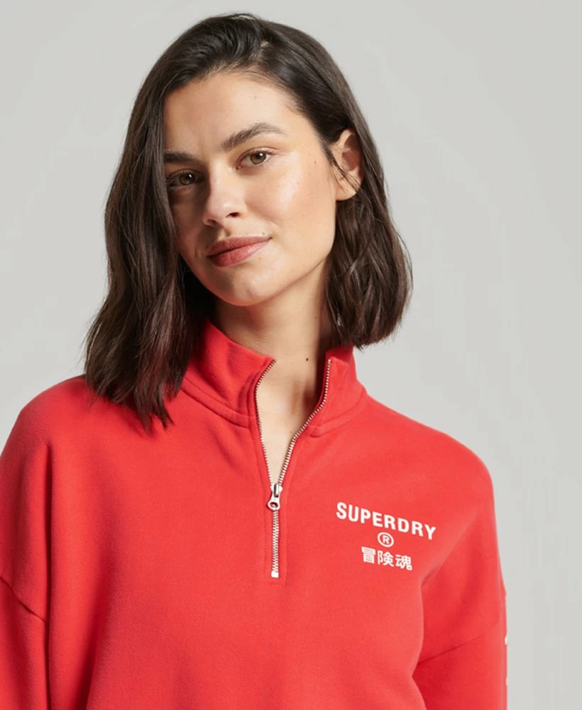 SUPERDRY Code Core Sport Half Zip Top Grey Marl 1 SUPERDRY Code Core Sport Half Zip Top Grey Marl