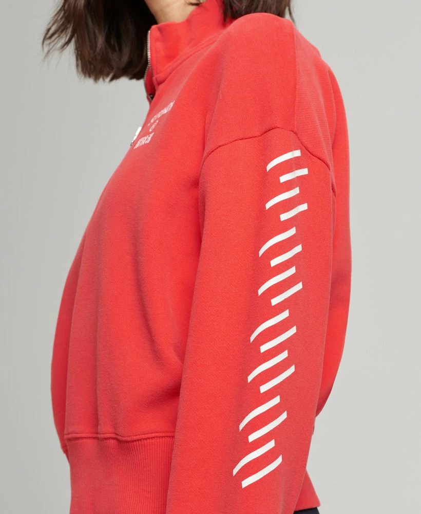 SUPERDRY Code Core Sport Half Zip Top Grey Marl 2 SUPERDRY Code Core Sport Half Zip Top Grey Marl - Image 2