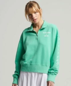 SUPERDRY Code Core Sport Half Zip Top Hot Mint