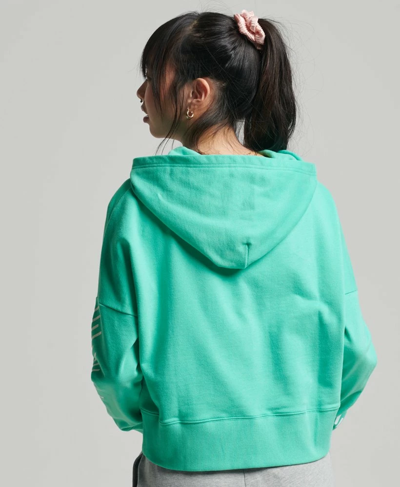 SUPERDRY Sport Crop Box Hoodie Fuchsia 2 SUPERDRY Sport Crop Box Hoodie Fuchsia - Image 2