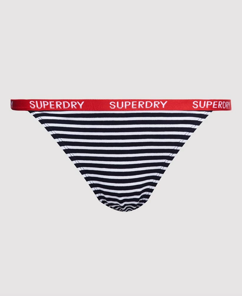 SUPERDRY Organic Cotton Harper Thong 2 Pack Rouge Red/downhill Navy Stripe 5 SUPERDRY Organic Cotton Harper Thong 2 Pack Rouge Red/downhill Navy Stripe - Image 5
