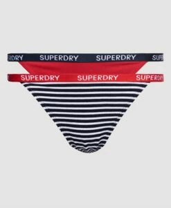 SUPERDRY Organic Cotton Harper Thong 2 Pack Rouge Red/downhill Navy Stripe 13 SUPERDRY Organic Cotton Harper Thong 2 Pack Rouge Red/downhill Navy Stripe -Sportswear Sales 2022 upload9223368955666024449