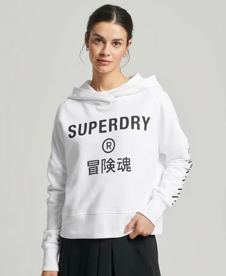 SUPERDRY Code Core Sport Crop Box Hoodie Black 6 SUPERDRY Code Core Sport Crop Box Hoodie Black - Image 6