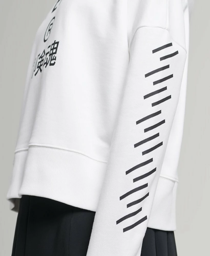 SUPERDRY Code Core Sport Crop Box Hoodie Fuchsia 3 SUPERDRY Code Core Sport Crop Box Hoodie Fuchsia - Image 3