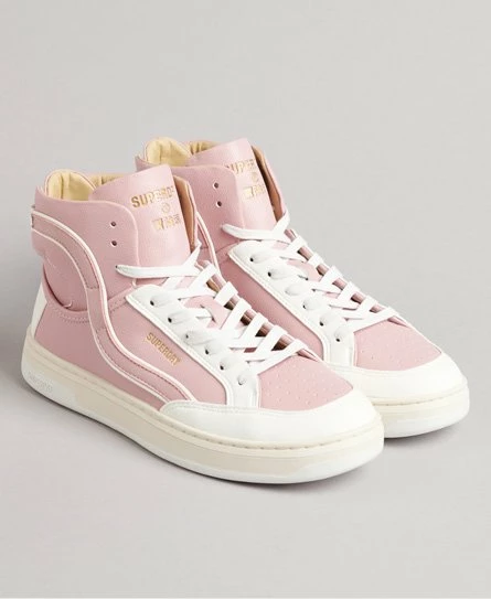 SUPERDRY Vegan Basket Lux Trainers Soft Pink 19 SUPERDRY Vegan Basket Lux Trainers Soft Pink - Image 19