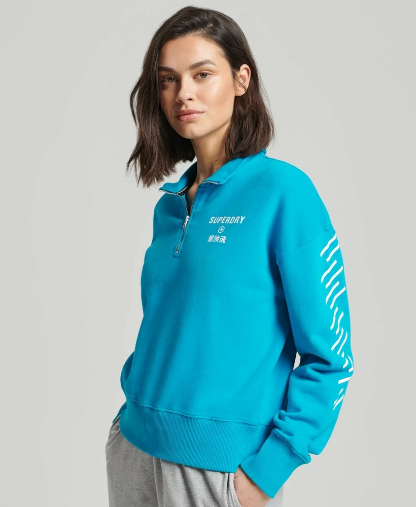 SUPERDRY Code Core Sport Half-Zip Top Soft Pink 1 SUPERDRY Code Core Sport Half-Zip Top Soft Pink